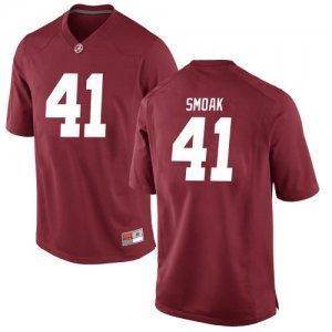 Youth Alabama Crimson Tide #41 Kyle Smoak Crimson Replica NCAA College Football Jersey 2403CQTP1